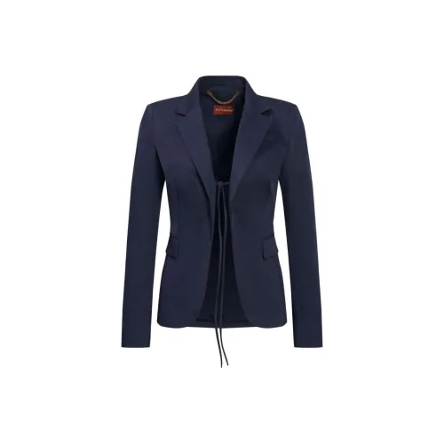 Altuzarra SS24 Бизнес Костюм Пальто Женское Черничный Синий