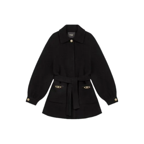 Maje Черные Женские Бархатные Куртки