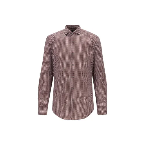 Hugo Boss Мужские Рубашки Бордового Цвета