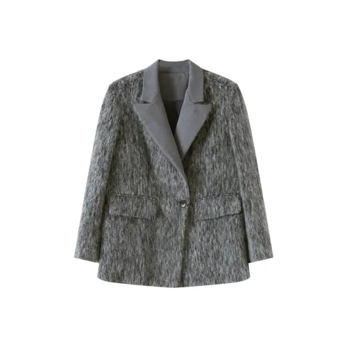 NORA.LOU Темно-серые женские бархатные куртки