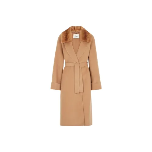 FENDI Коричневое Женское Пальто