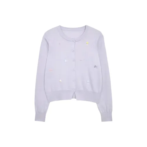 Mu Qingqing Трикотаж Женский Фиолетовый