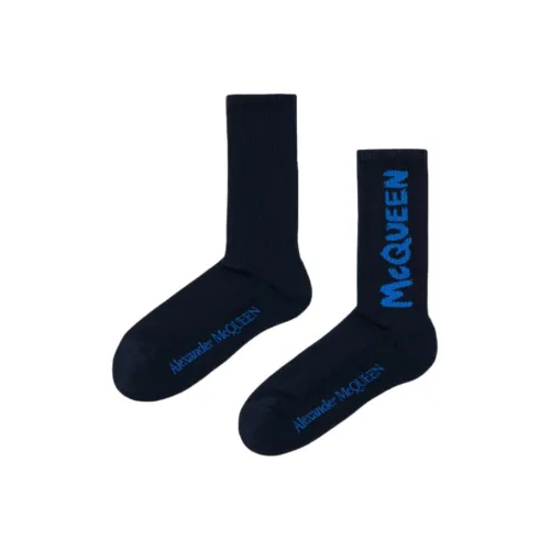 Alexander McQueen 1 пачка Морской синий Мужской MID Носки до икры