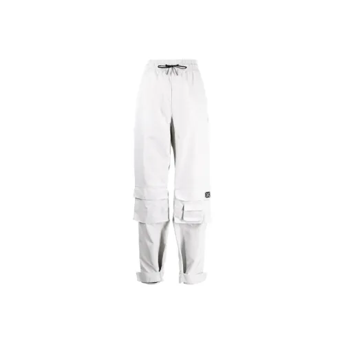 Off Белый SS21 Светло-серый Женские Брюки карго