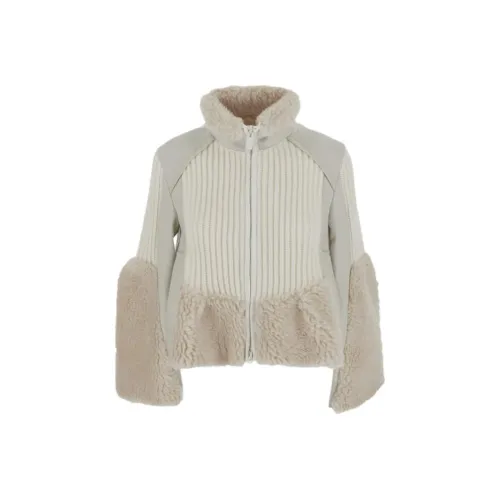 sacai Бежевые Женские Бархатные Куртки