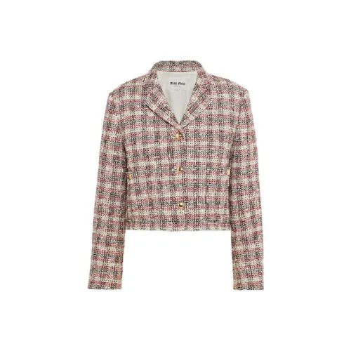 MIU MIU Многоцветное Женское Короткое Пальто