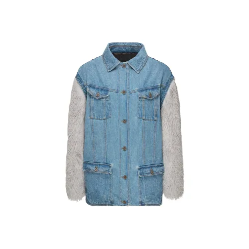 NOTAWEAR Бархат Feel Пальто Женские River Банк Синий