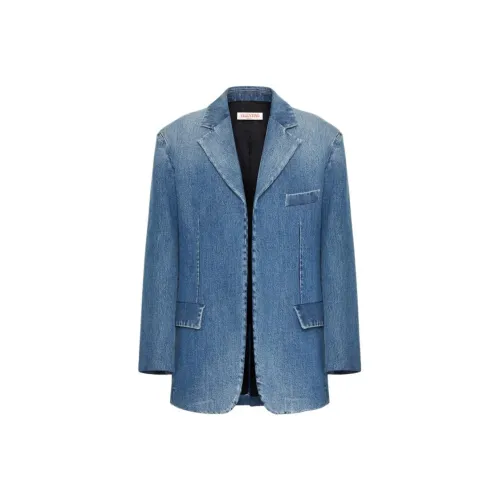 Valentino SS24 Denim Jacket Women's Dark Denim