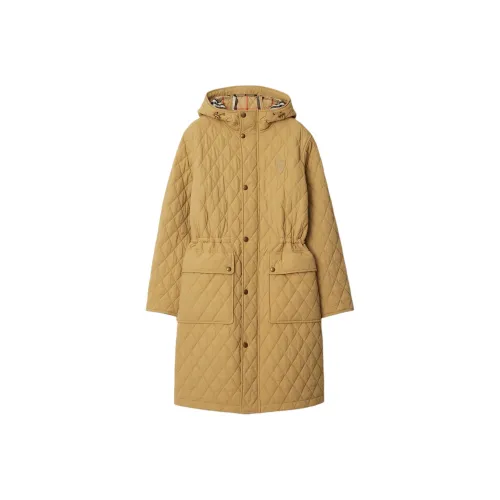 Burberry FW24 Хлопковый пуховик Женская льняная ткань