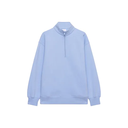 Aritzia Cozy Sweatfleece Boyfriend 1 2 ZIP Толстовка Женские Dayflower Синий Duckweed Синий