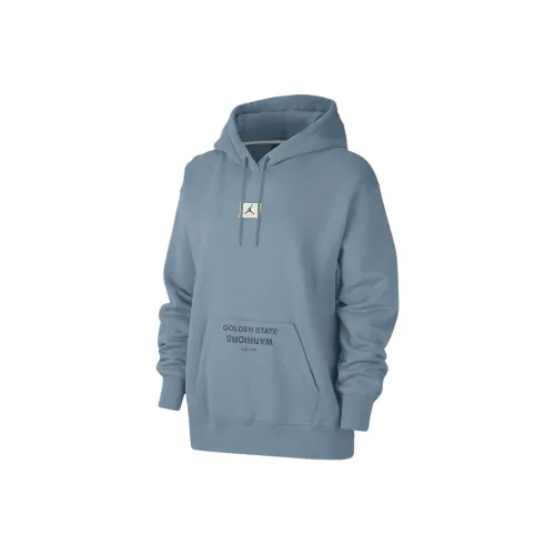 Джордан x NBA Golden State Warriors Flight Fleece Свитшот Женский Серый Сланец Арсенал Морской