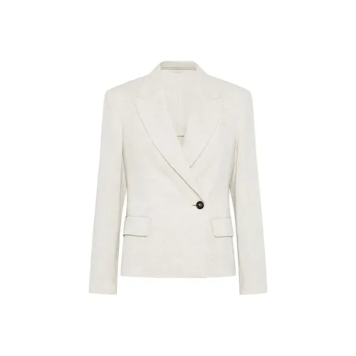 BRUNELLO CUCINELLI Бизнес-костюм Куртка Женская Бежево-желтая