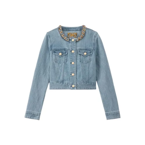 MICHAEL KORS SS24 Denim Jacket Women's Light Blue