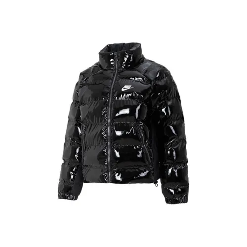NIKE Черные Женские Объемные Куртки (Пуфы)