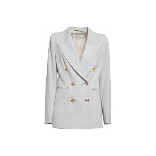 MaxMara Бизнес-костюм Пальто Женское Серый Белый