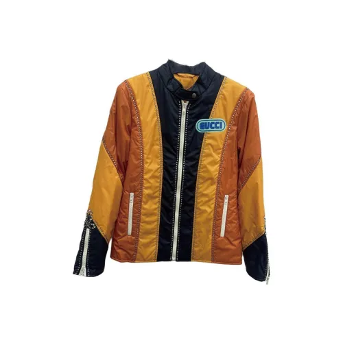 GUCCI Хлопковый пуховик женский разноцветный