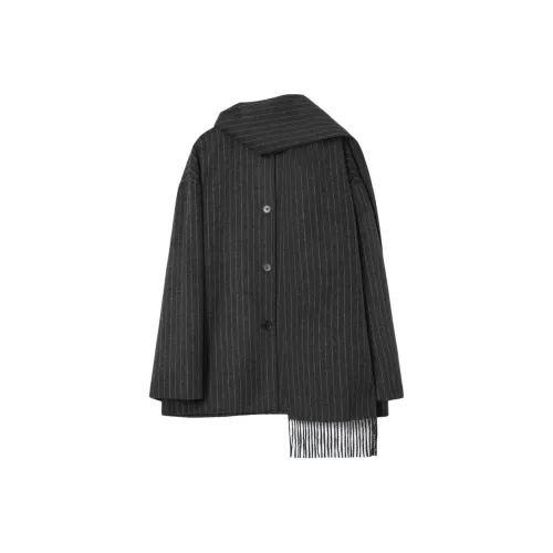 COS Пальто Женское Углеродно-Черное