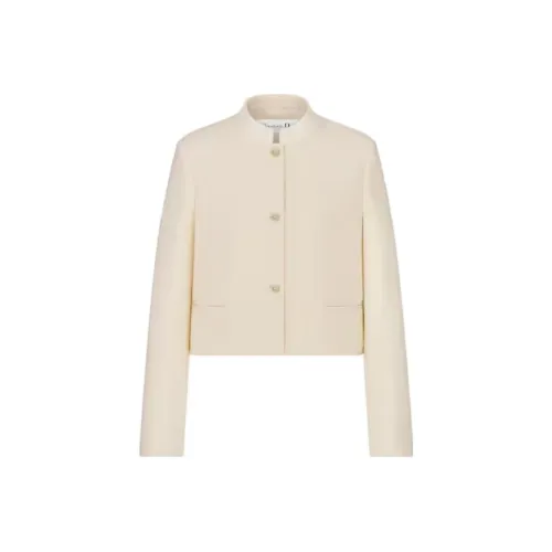 DIOR FW23 Cropped Coat Women's Beige