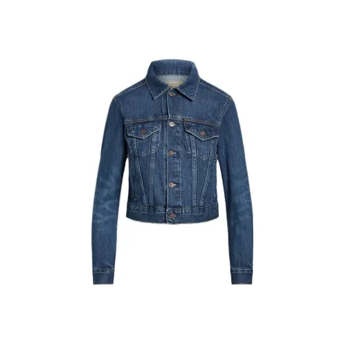 Polo Ralph Lauren SS23 Cropped Coat Women's Denim Blue Поло Ральф Лорен SS23 Укороченное пальто женское джинсовый синий