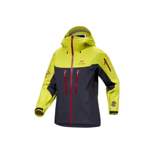 Arcteryx ALPHA SS24 Водонепроницаемый и Ветрозащитный Ветровка Женские Желтый