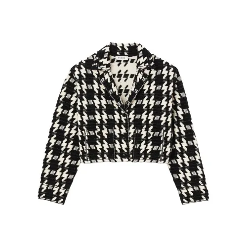 SANDRO Черное Женское Короткое Пальто