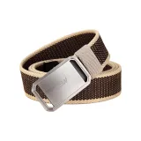 Серебристая пряжка, кофейный хаки, ремень
