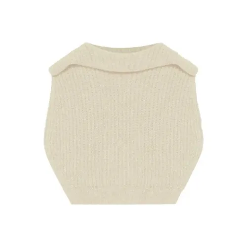 Fabiana Filippi Сливочный Женские Жилеты