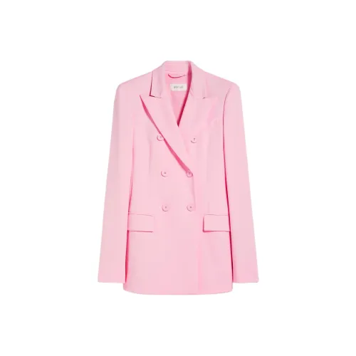 Спортивная коллекция Ma Frizzo Scuba LOOK Джерси Blazer Бизнес-костюм Пальто Женские Розовый