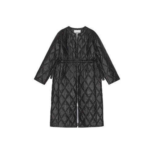 GANNI FW23 Хлопковый пуховик женский черный