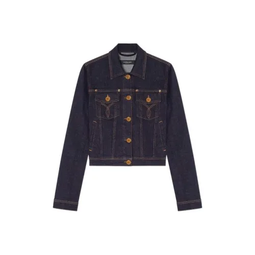 VERSACE SS22 Denim Jacket Women's Blue