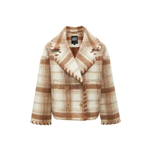 VERO MODA Пальто Женское Светлый хаки с Многоцветным