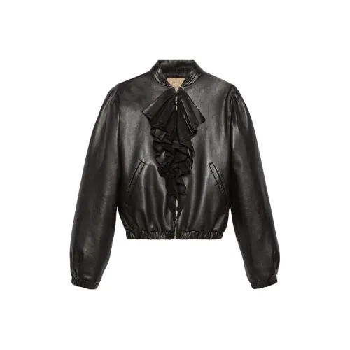 GUCCI Черные Женские Кожаные Куртки