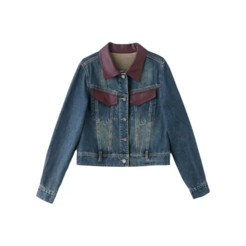 Aoaifu Джинсовая куртка женская армейский зеленый