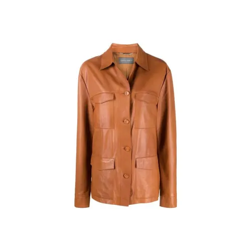 ALBERTA FERRETTI Карамель Женские Кожаные Куртки