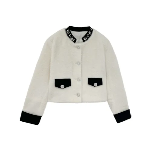 Icicofficial Укороченная куртка Женская Белая