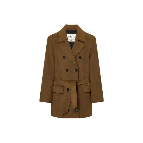 MO CO Коричневый Женский Пальто