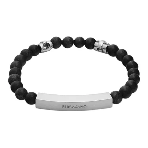 FERRAGAMO Brass Bracelets Унисекс Черный