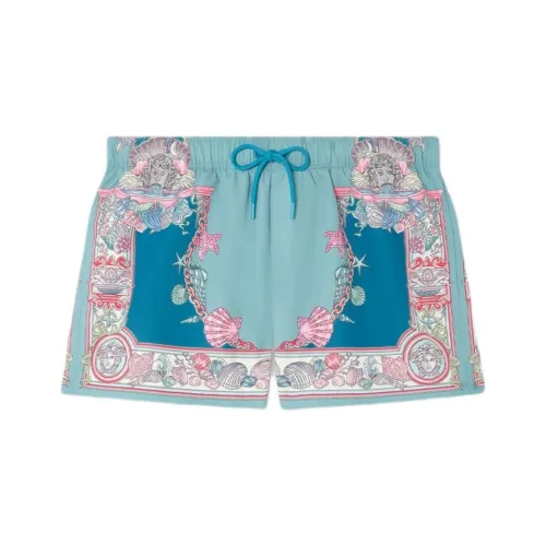 VERSACE Пляжные шорты Мужские Синие Зеленые