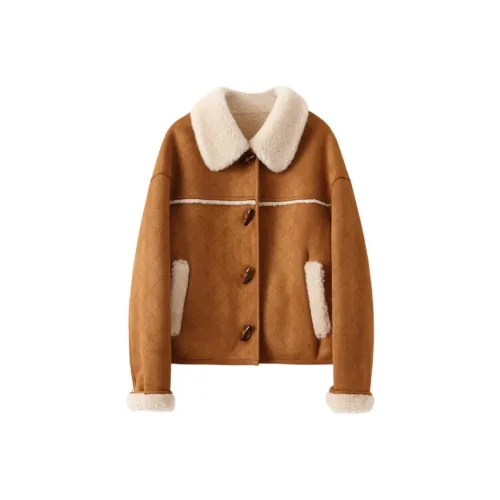 Kele Coco Fur Women's Caramel Brown