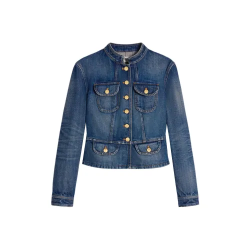CELINE SS24 Denim Jacket Women's Blue CELINE SS24 Деним Куртка Женская Синяя