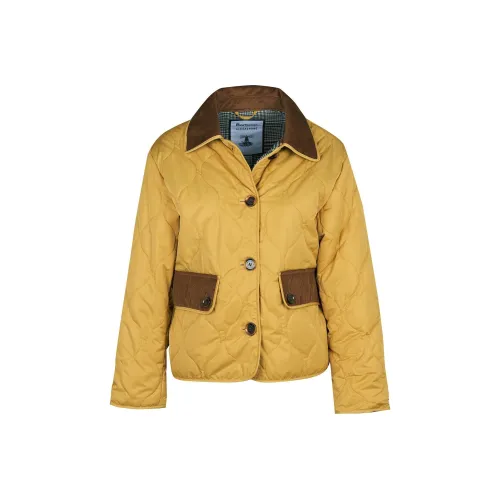 Barbour Желтые Женские Объёмные Куртки (Пуфы)