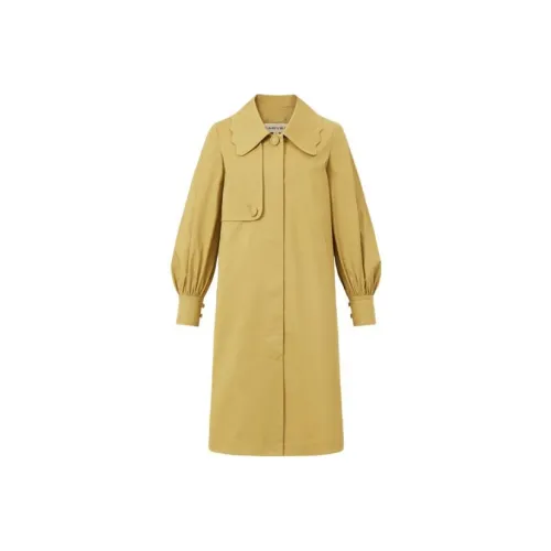 Carven Золотой с Чайный Коричневый Женские Тренч