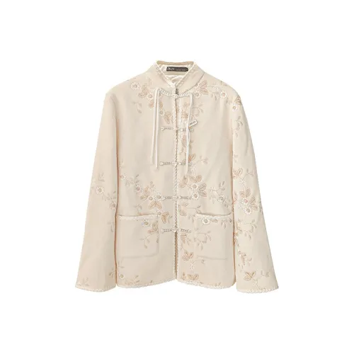 JK JS Хлопковый пуховик женский бежевый