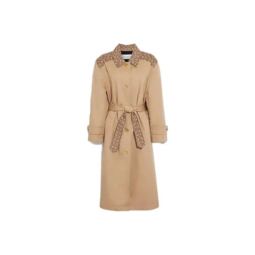 COACH FW23 Тренчкот Женский Хаки