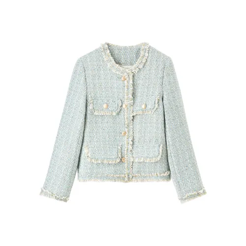 FANQIN Светло-синий Женское короткое пальто