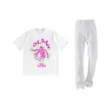 Белый, джинсы