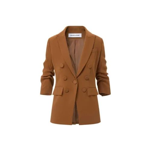 Veronica Beard SS24 Бизнес Костюм Пальто Женское Верблюжий Коричневый