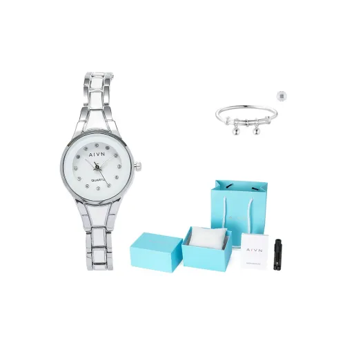 AIVN Браслет Ремешок Кварцевый Механизм Сплав Ремешок Часы Женские Часы Белый Циферблат