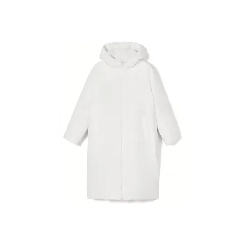 LACOSTE Хлопковый пуховик женский белый