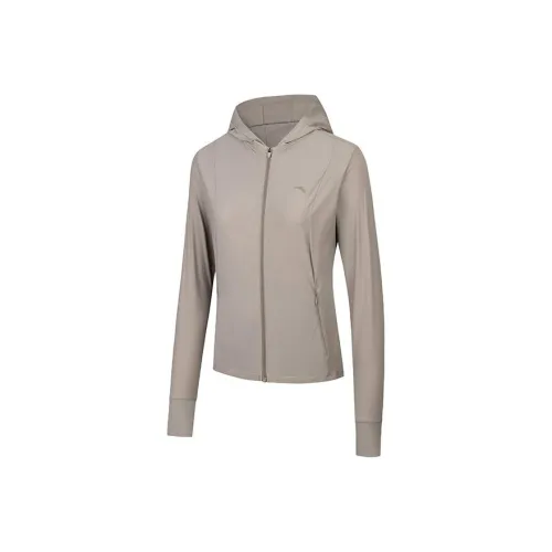 Anta ZONGXUNXILIE Льняной серый Женская одежда с защитой от УФ-лучей